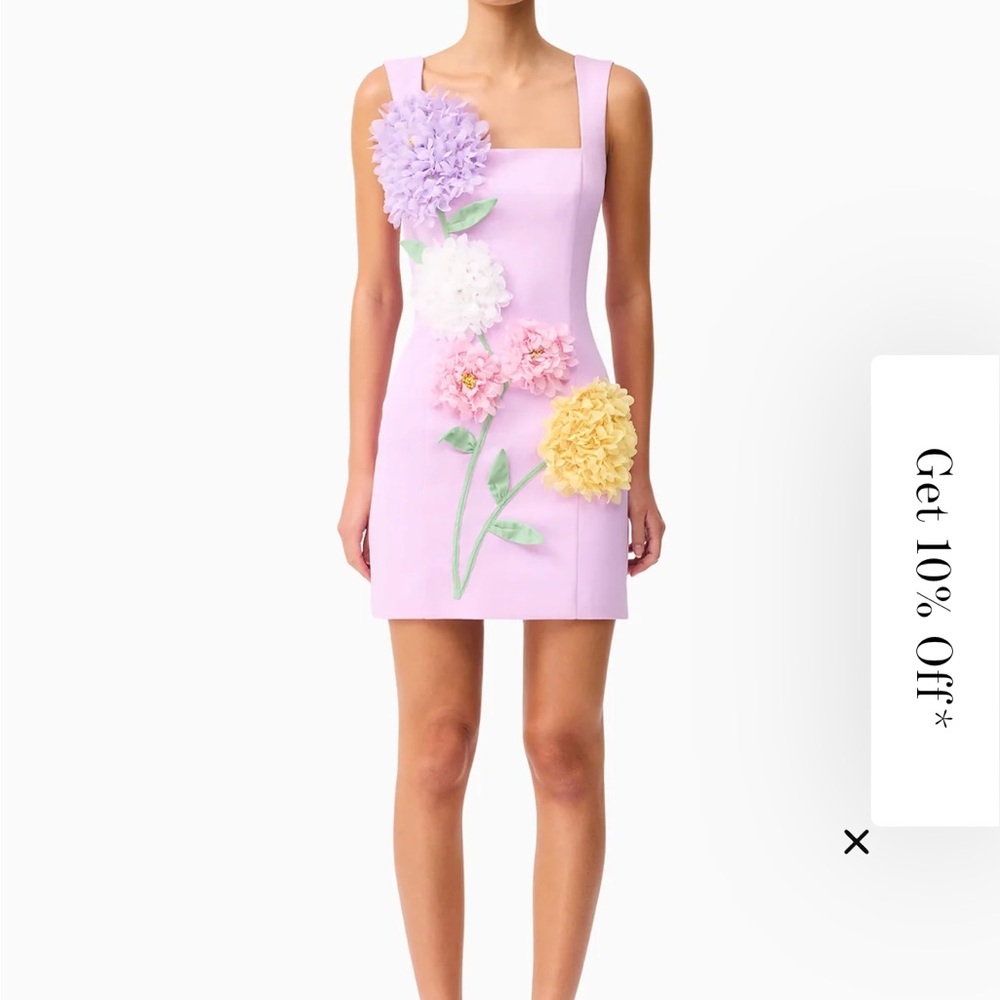 Chic Lilac Floral Mini Dress